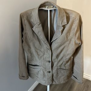 Royal Robbins Women’s Cotton Poly Blend Long Sleeve Khaki Cruiser Blazer size M